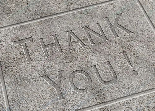 Stamped Concrete Thank You Card