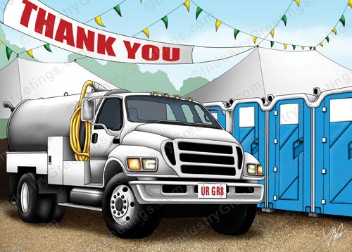 Event Septic Service Thank You Card