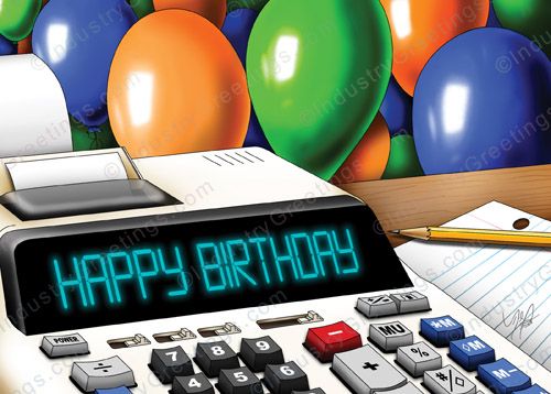 Adds Up Accounting Birthday Card