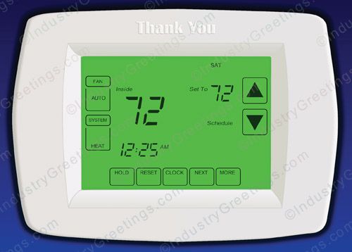HVAC Thermostat Thank You Card