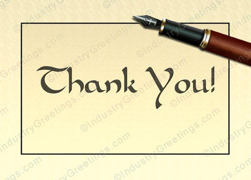 Calligraphy Thank You Card