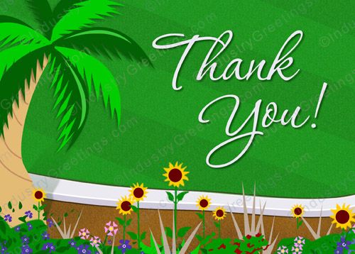 Landscaped Thank You Card
