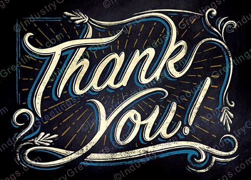 Chalkboard Business Thank You Card