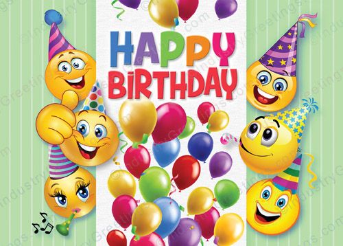 Celebration Emojis Birthday Card