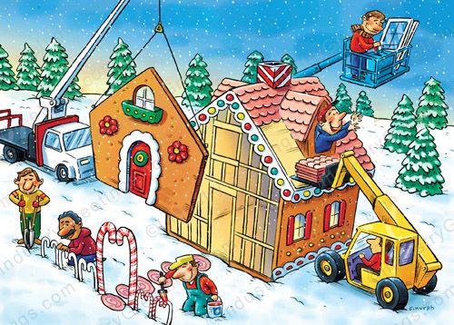 Gingerbread Build Christmas Card