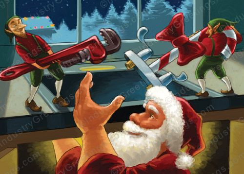 Plumbing Contractor Christmas Card