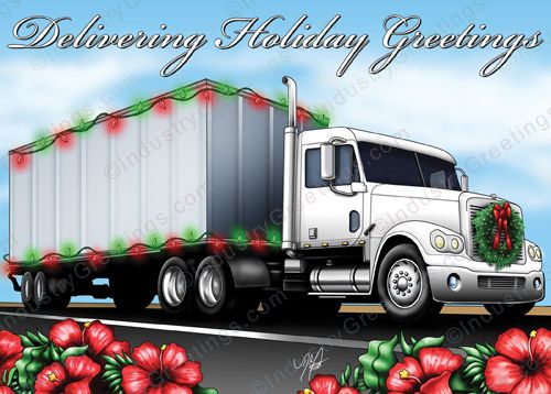 Delivering Container Holiday Card