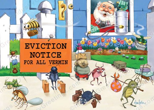 Pest Eviction Notice Christmas Card
