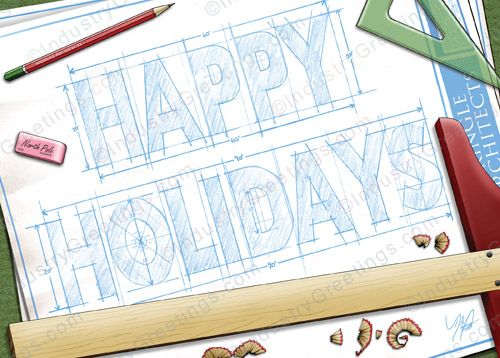 Engineering Happy Holidays Card