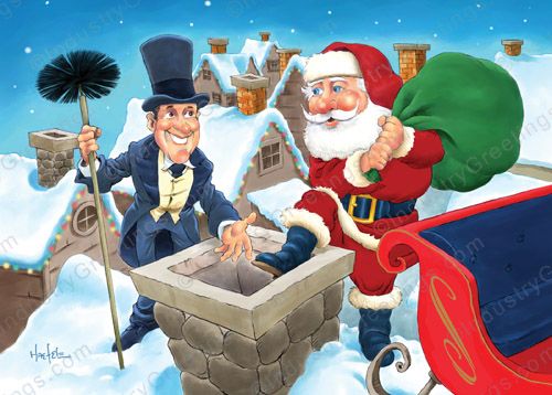 Clean Sweep Chimney Christmas Card
