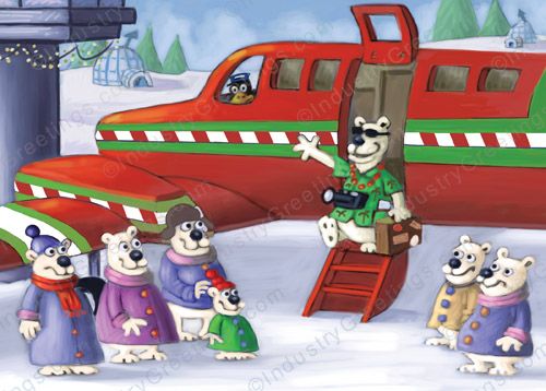 Air Travel Christmas Card
