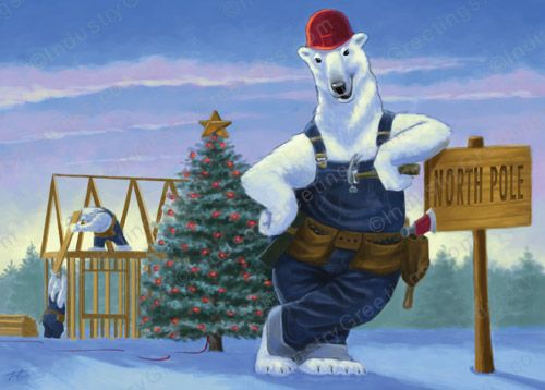 North Pole Framing Holiday Card