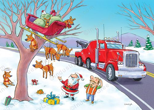 Recovery Tow Service Holiday Card