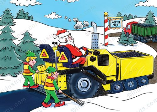 North Pole Asphalt Christmas Card