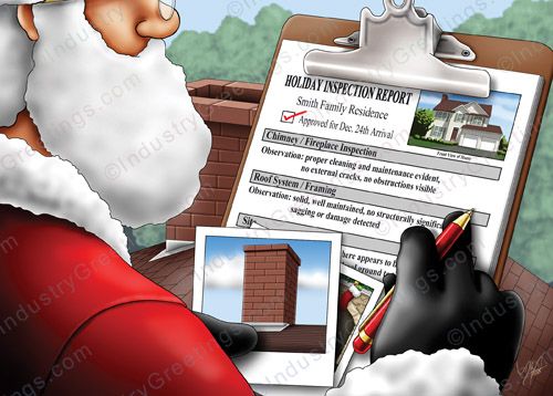 Chimney Inspection Holiday Card