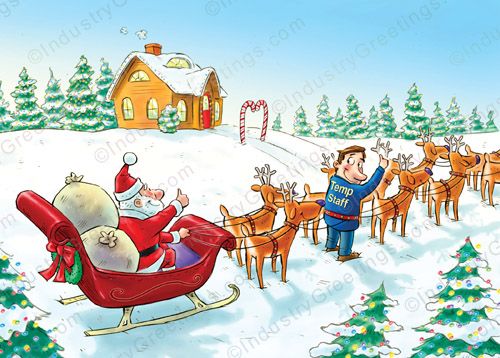 Temp Reindeer Christmas Card