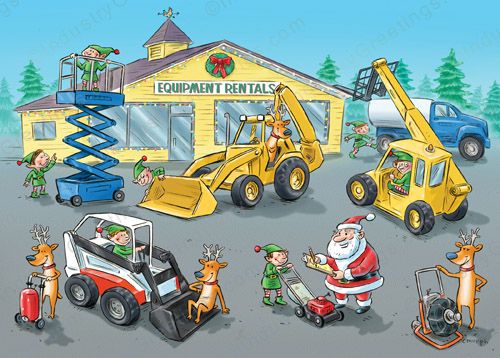 Equipment Rental Christmas Card