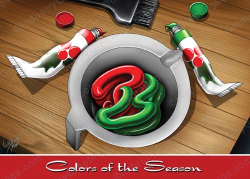 Colors of the Season Christmas Card
