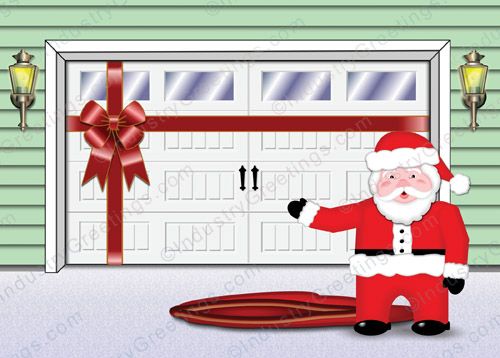 Garage Door Gift Christmas Card