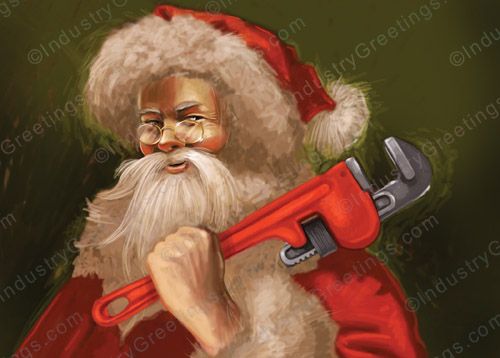 The Best Plumber Christmas Card