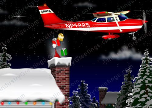 Aviation Small Airplane Christmas Card