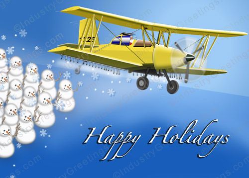 Crop Duster Christmas Card