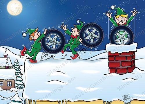 Tire Delivery Christmas Card
