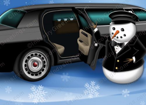 Frosty's Limousine Holiday Card