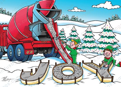 Concrete Delivery Christmas Card