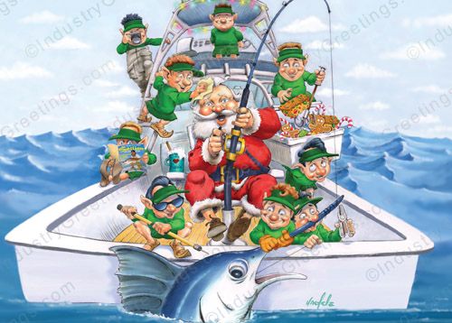 Fishing Charter Christmas Card