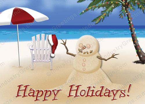 Sandy the Snowman Holiday Card