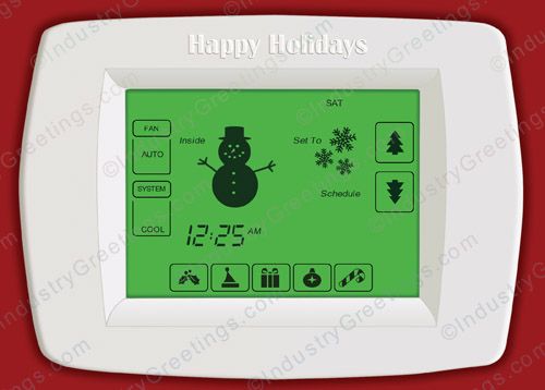 HVAC Set to Warm Christmas Card