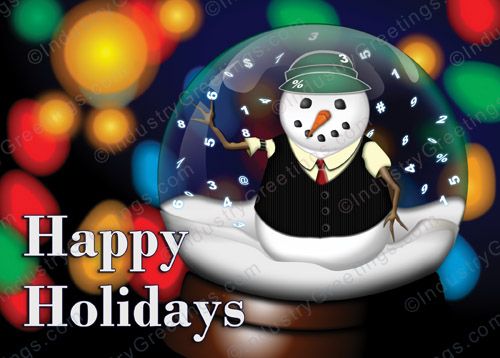 Accountant Snowglobe Christmas Card
