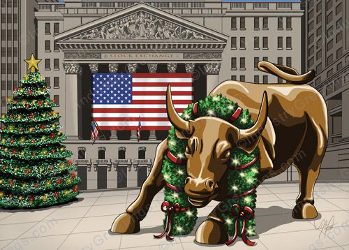 Wall Street Holiday Card