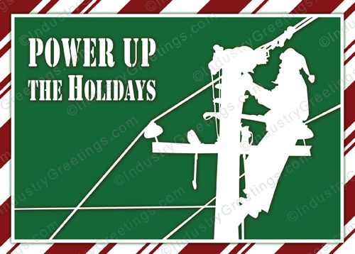 Electrical Troubleman Holiday Card