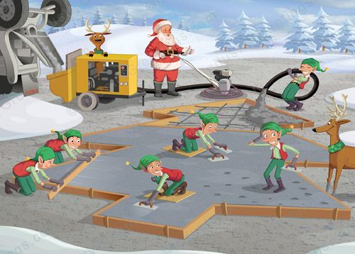 Concrete Pumper Christmas Card