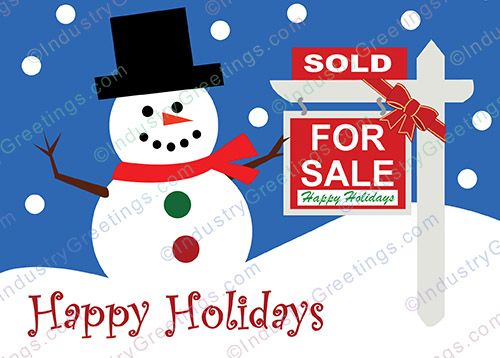 Snowman Realtor Christmas Card