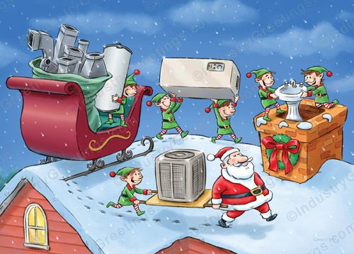 HVAC Rooftop Christmas Card