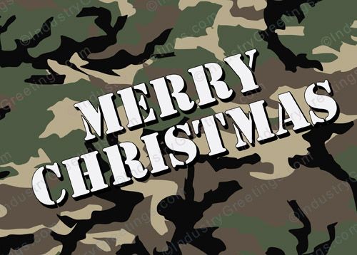 Camouflage Christmas Card