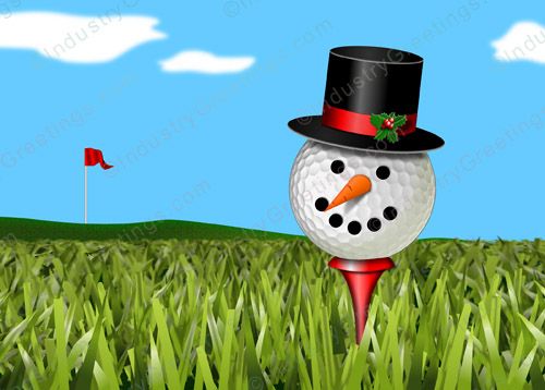 Golf Course Christmas Card