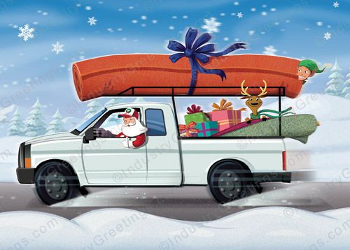 Flooring Truck Christmas Card