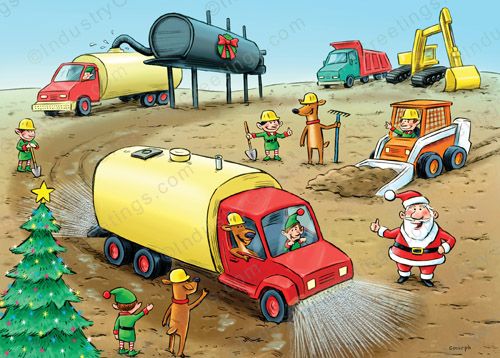 Commercial Construction Holiday Card