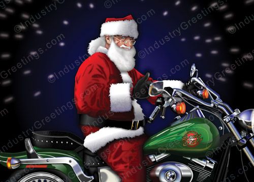 Santa's Other Ride Christmas Card