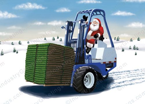 Santa's Sod Delivery Holiday Card