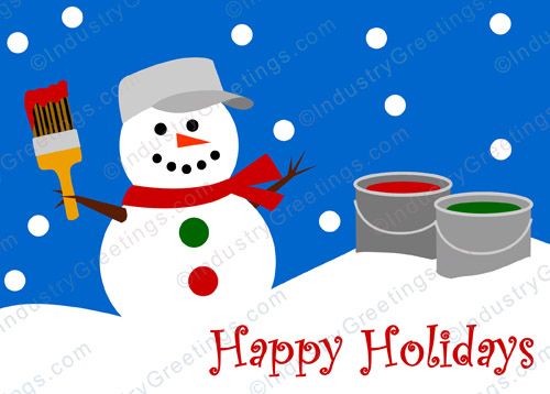 Frosty's Paint Cans Holiday Card