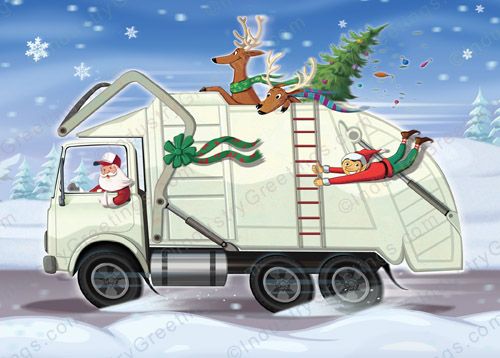 Best Trash Collection Holiday Card