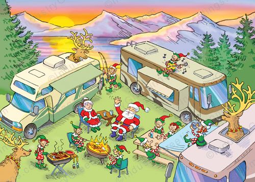 RV Campground Christmas Card