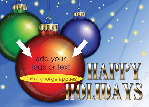 Logo Ornament Trio Holiday Card