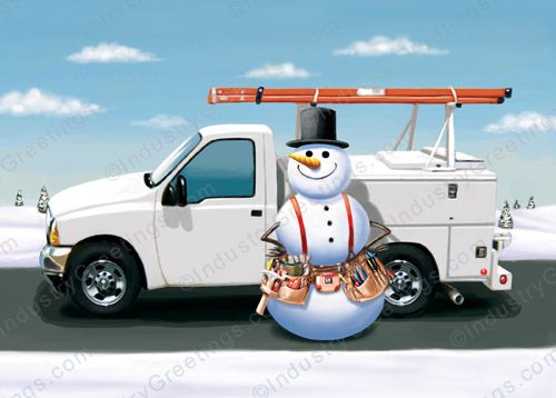 Frosty's Work Truck Holiday Card