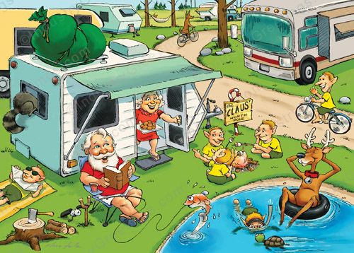 Campground Fun RV Christmas Card